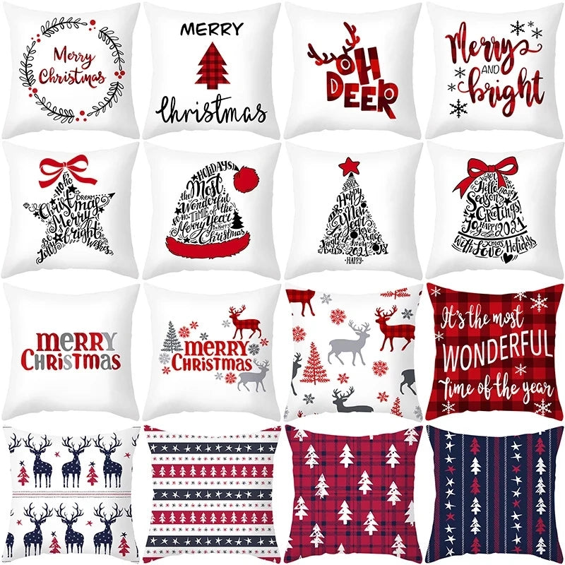 45cm Christmas Cushion Cover Navidad Home Decorations Noel Ornaments Xmas New Year Gifts