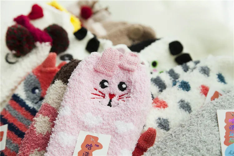 Soft Velvet Warm Sleep Thick Winter Fall Socks Men Women Girl Boy Christmas Gift