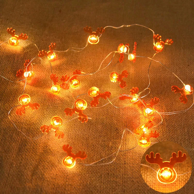 2M 20LED Santa Claus Snowflake LED Light String Ornament Christmas Tree Home Xmas Party Decoration