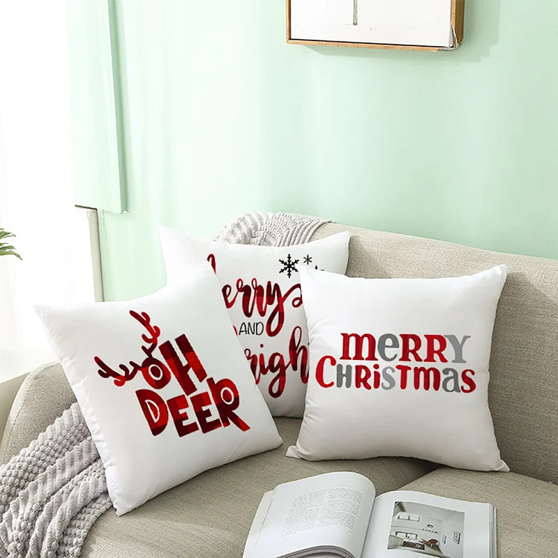45cm Christmas Cushion Cover Navidad Home Decorations Noel Ornaments Xmas New Year Gifts