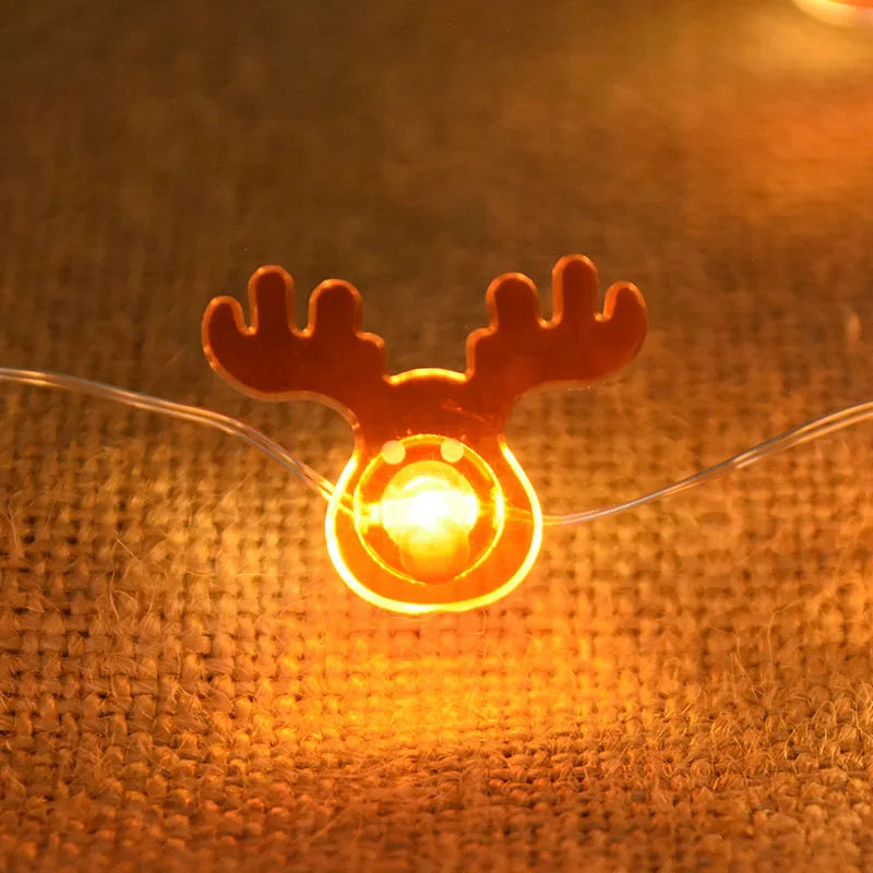 2M 20LED Santa Claus Snowflake LED Light String Ornament Christmas Tree Home Xmas Party Decoration