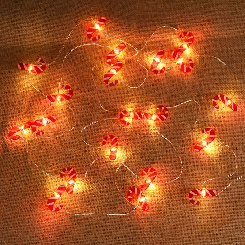 2M 20LED Santa Claus Snowflake LED Light String Ornament Christmas Tree Home Xmas Party Decoration