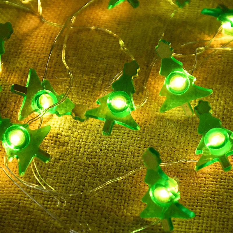 2M 20LED Santa Claus Snowflake LED Light String Ornament Christmas Tree Home Xmas Party Decoration