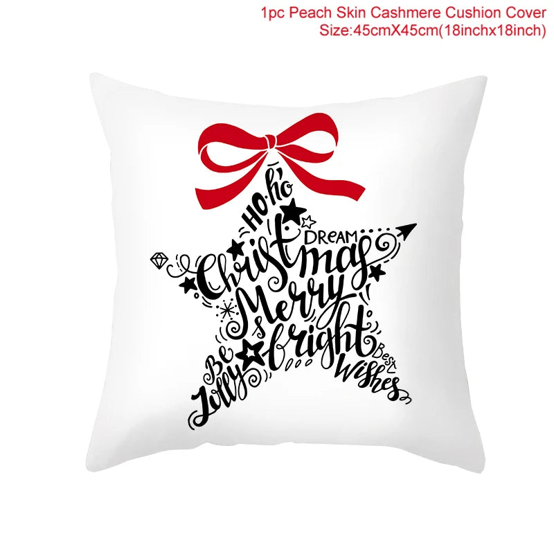 45cm Christmas Cushion Cover Navidad Home Decorations Noel Ornaments Xmas New Year Gifts