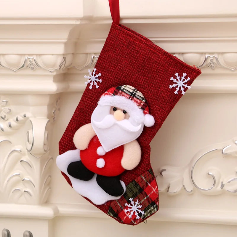 Santa Snowman Hanging Xmas Tree Ornaments Christmas Stockings Socks Christmas Home Navidad Decor