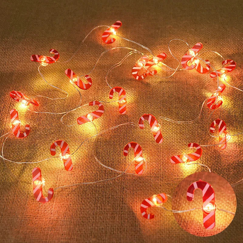 2M 20LED Santa Claus Snowflake LED Light String Ornament Christmas Tree Home Xmas Party Decoration