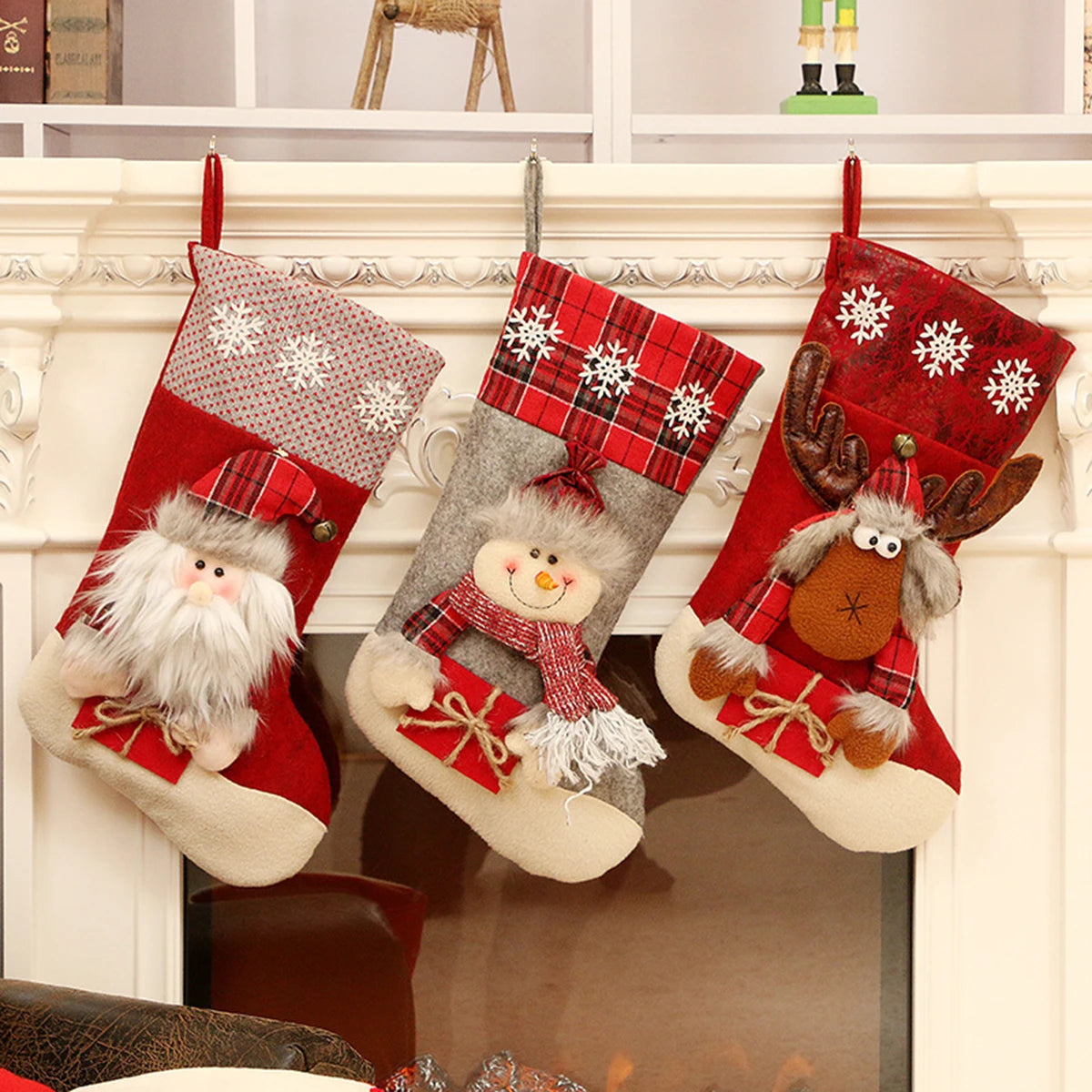 New Christmas Santa Claus Snowman Gift Bags Socks Christmas Tree Christmas Home Party Decorations