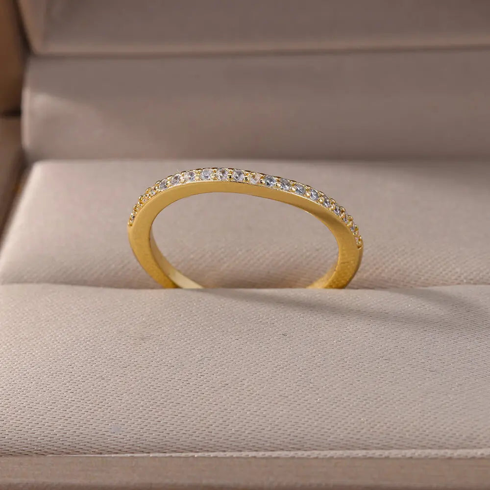 Mini Zircon Multi Color Adjustable Engagement Wedding Gold Women Rings Christmas Jewelry Gift