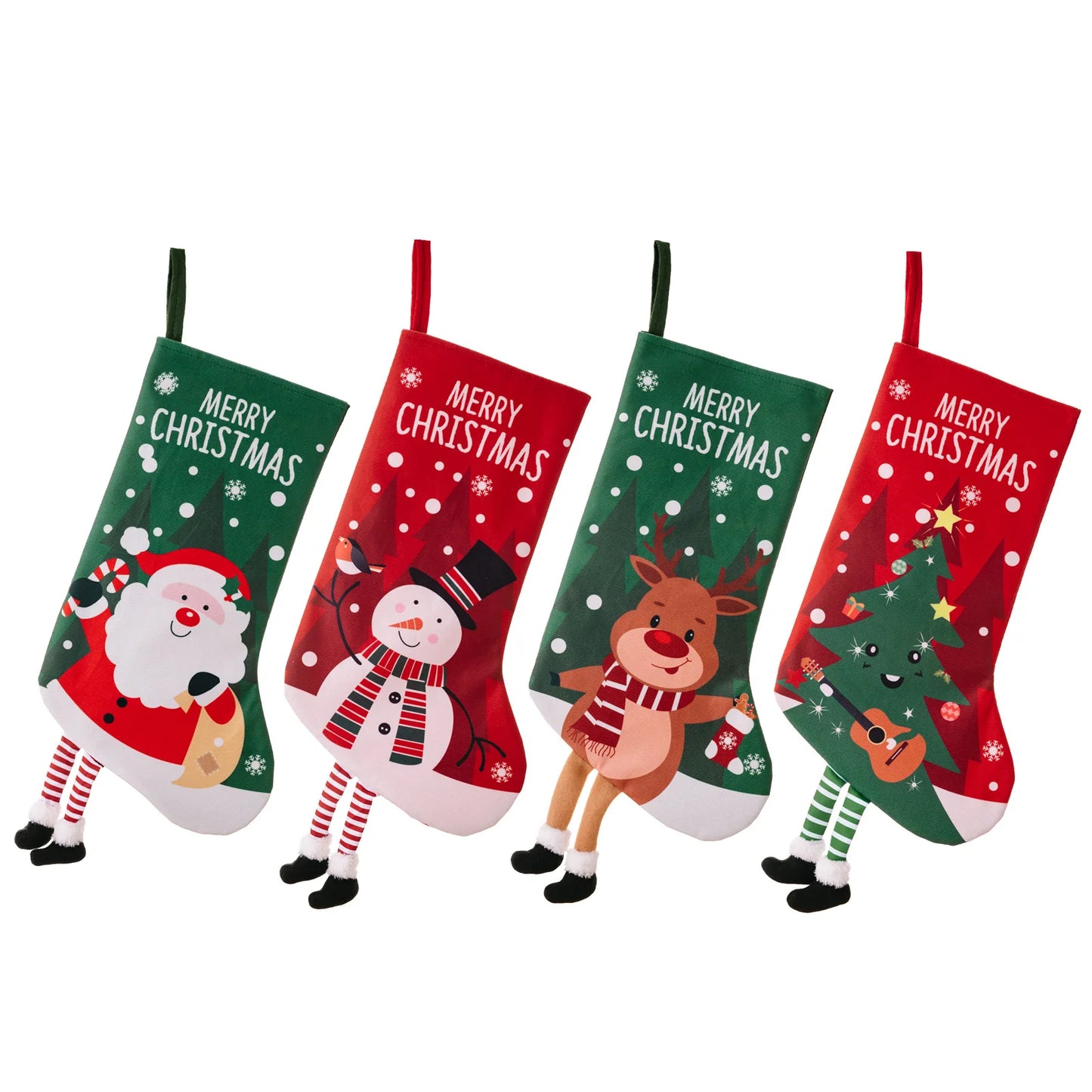 Christmas Tree Ornament Santa Snowman Elk Large Stocking Candy Gift Socks Xmas Party Decorations