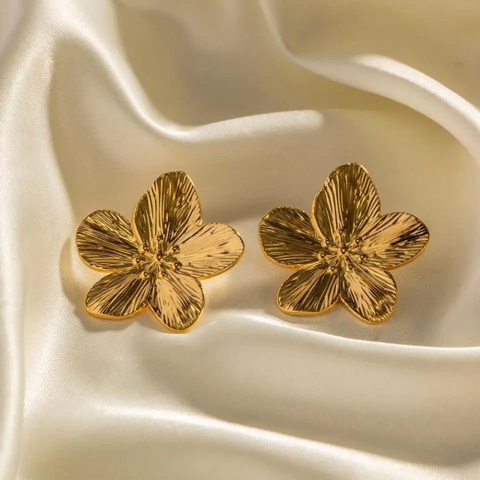 New Trendy Butterfly Stud Charm Gold Silver Statement Flower Rings Fall Christmas Jewelry Gift
