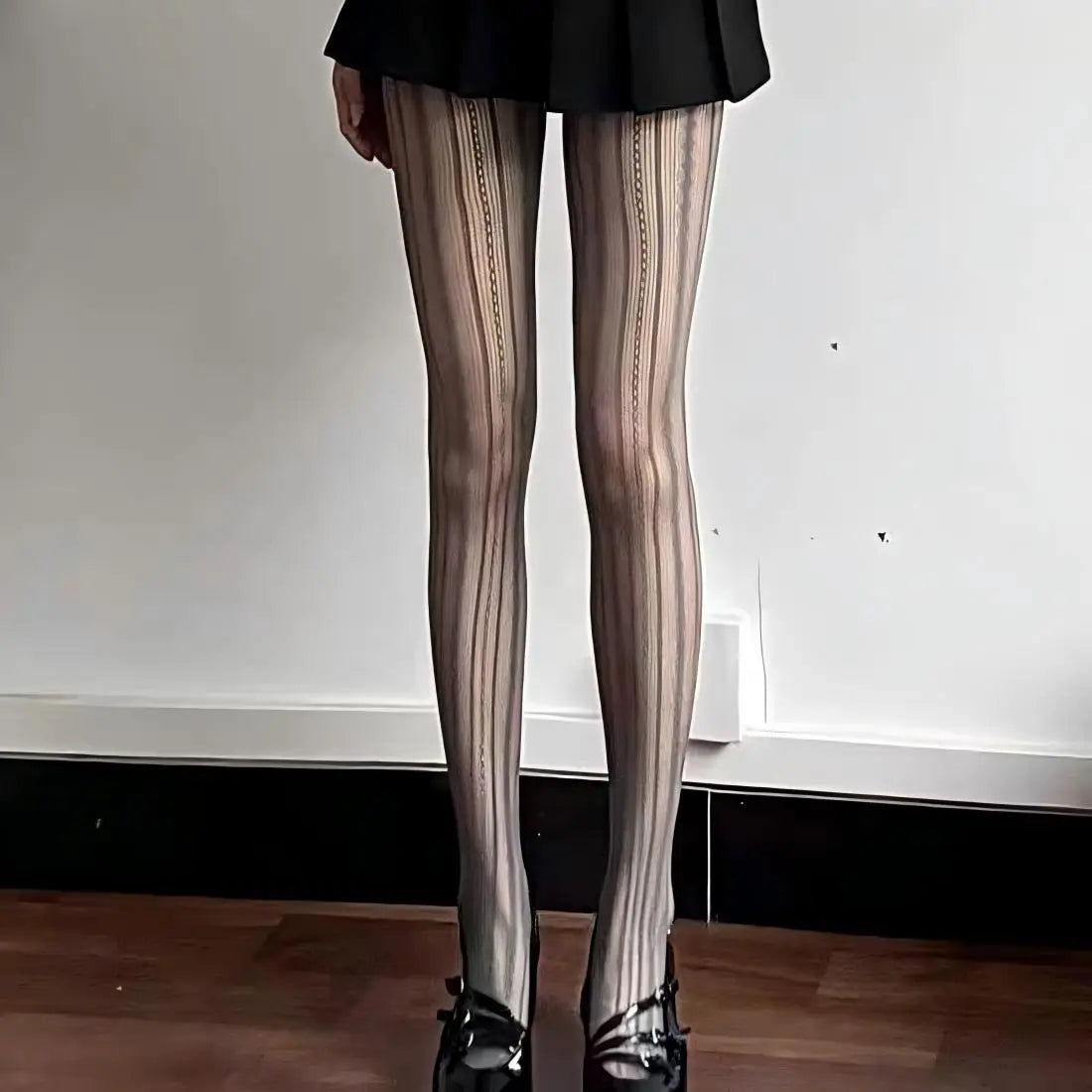 Sexy Stripes Lace Fishnet White Wine Red Gray Black Tights Thin Party Club Socks Pantyhose Stockings