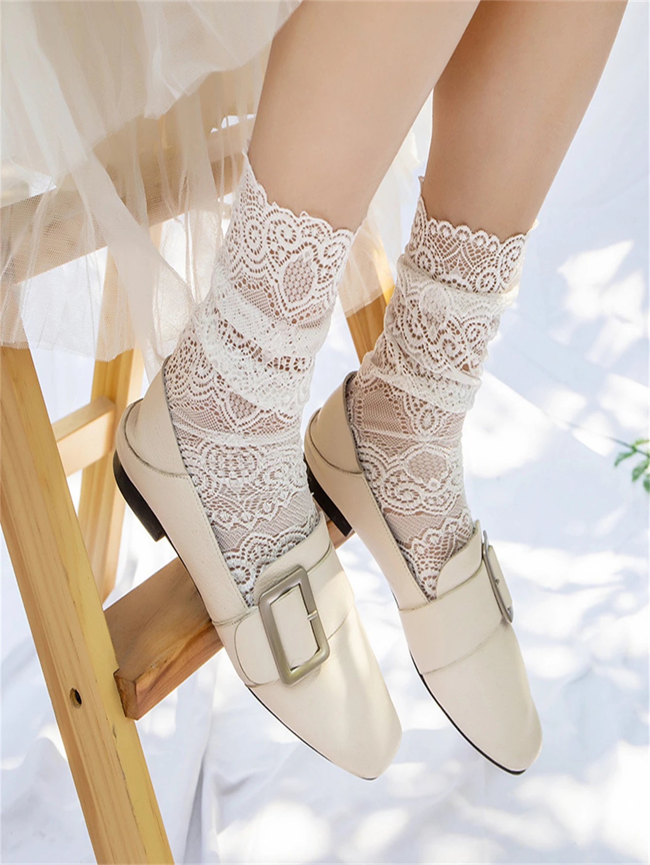 Sexy Hollow Out Lace Mesh Retro Floral Black White Grey Japanese Korean Cute Girls Women Socks