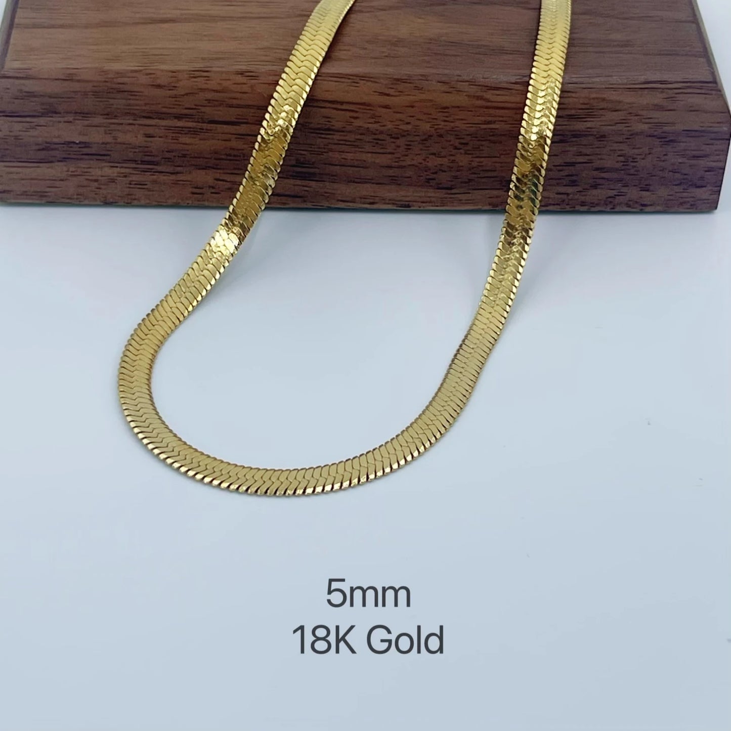 Minimalist Unisex Herringbone Gold Women Men Snake Chain Necklace Choker Jewelry Gift