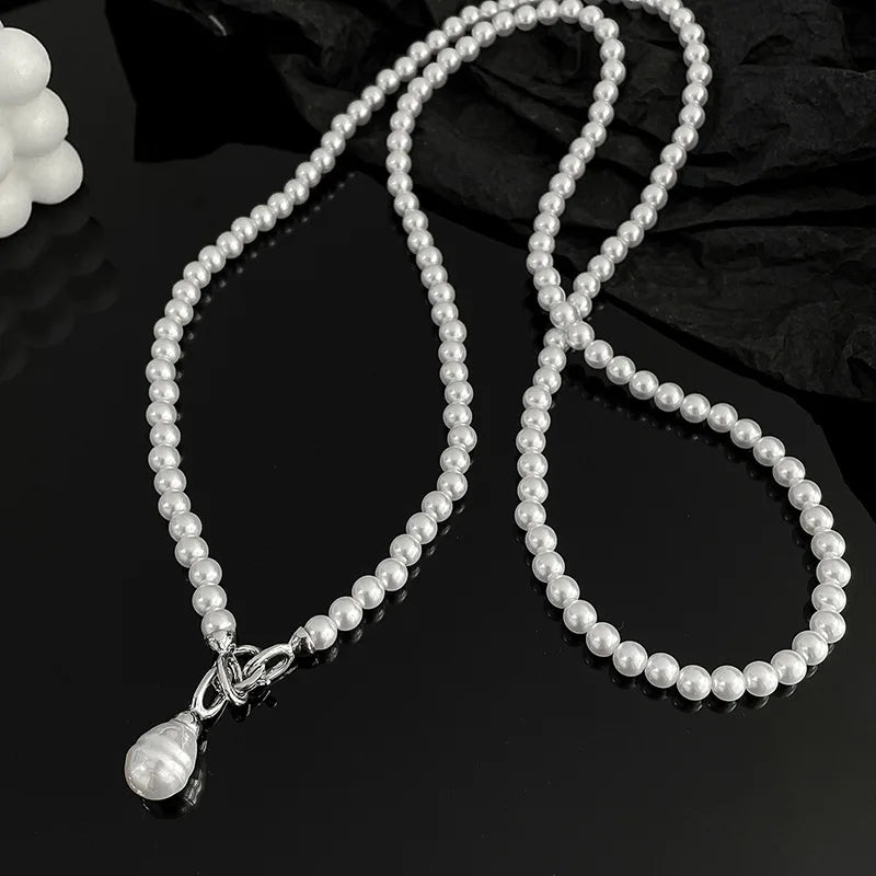 Statement Imitation Pearls Long Personality Chains Big Pendant Collares Women Necklace Jewelry Gifts