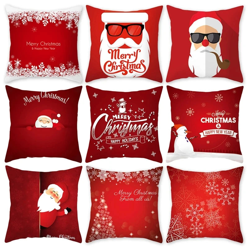 Christmas Cushion Cover Home Ornament Decorations Navidad Noel Xmas New Year Gifts