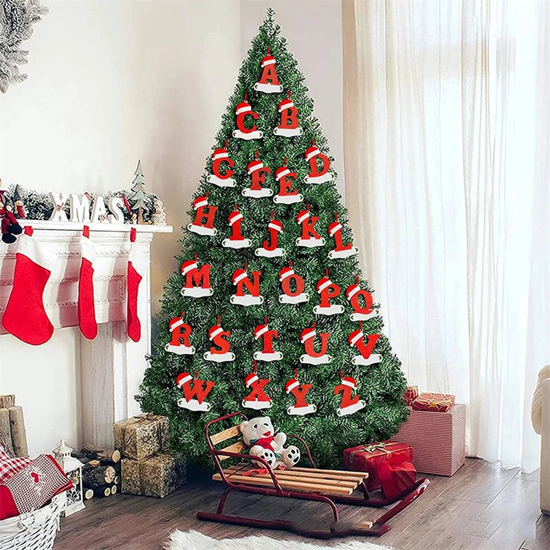 Christmas Tree Decoration 26 Letters DIY Pendant Ornament Home Holiday Navidad Xmas New Year Decor