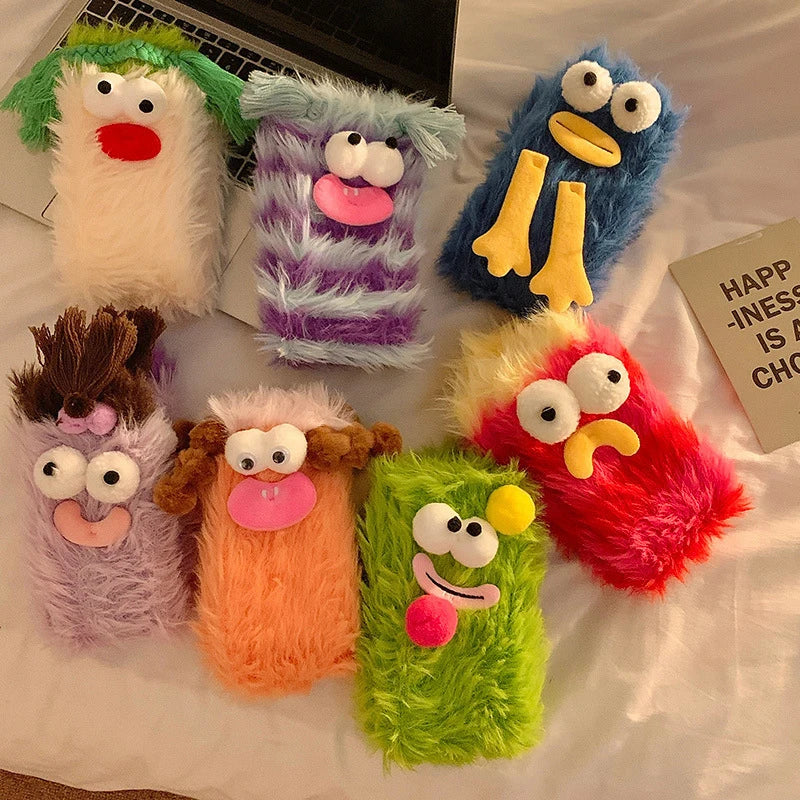 Funny Monster Coral Fleece Floor Fuzzy Couple Sleep Socks Fall Autumn Winter Christmas Stocking Gift