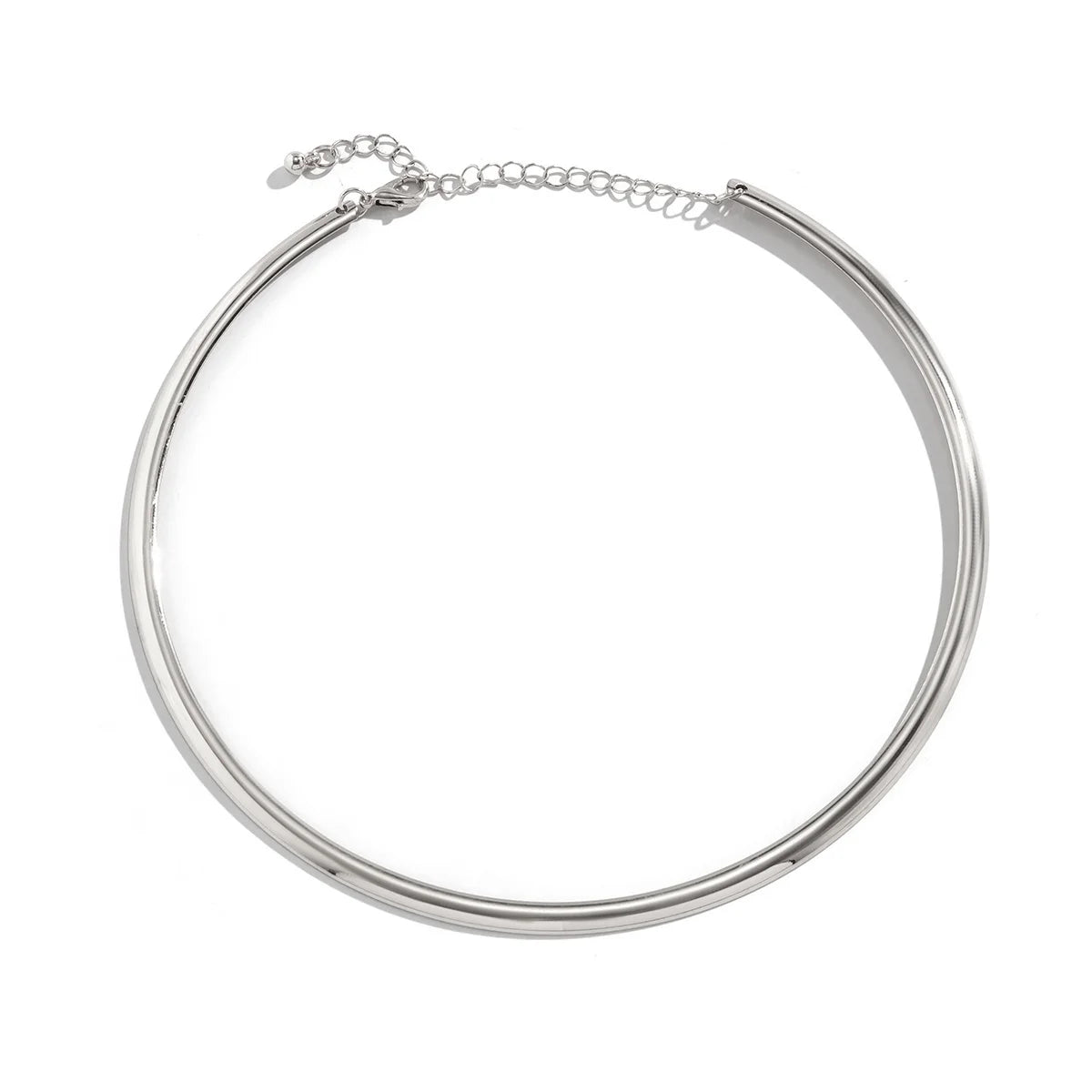Elegant Simple Chunky Circle Torques Fashion Trendy Gold Silver Women Choker Collar Necklace