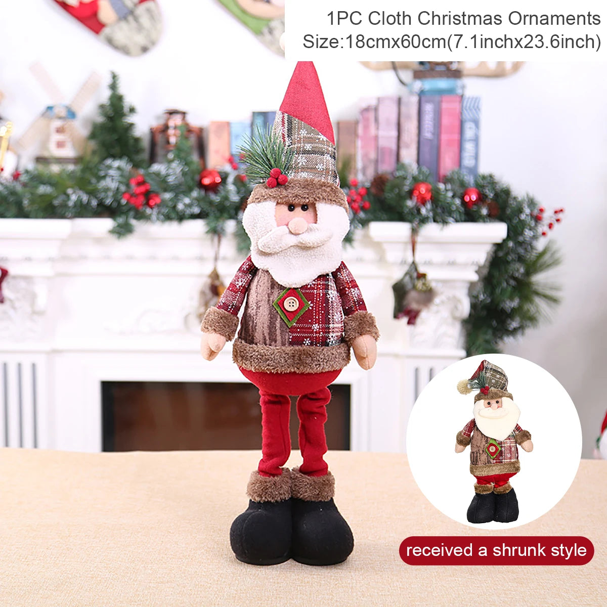 Telescopic Christmas Doll Home Decorations Ornament Xmas New Year Gifts
