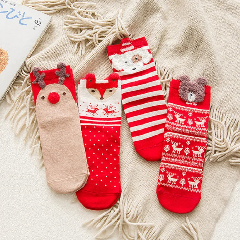 Cartoon Christmas Socks Ornaments Home Decorations Xmas Noel Navidad New Year Gifts
