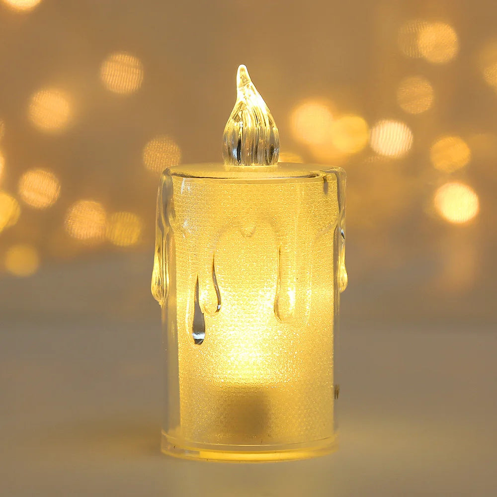 Flameless LED Wishing Tea Light Warm White Flameless 4sizes Candle Halloween Christmas Wedding Decor