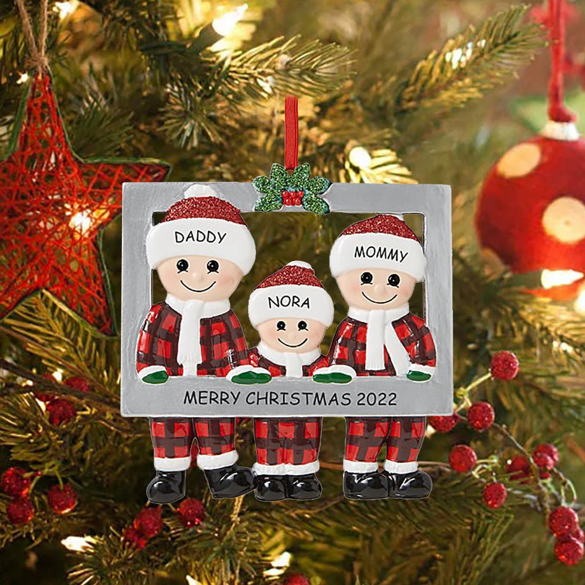 DIY Family Pendant Christmas Tree Hanging Ornament Christmas Home Navidad New Year Party Decoration