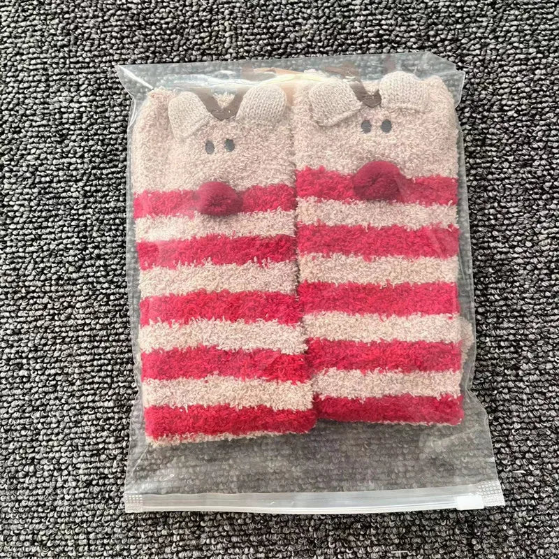 Soft Velvet Warm Sleep Thick Winter Fall Socks Men Women Girl Boy Christmas Gift