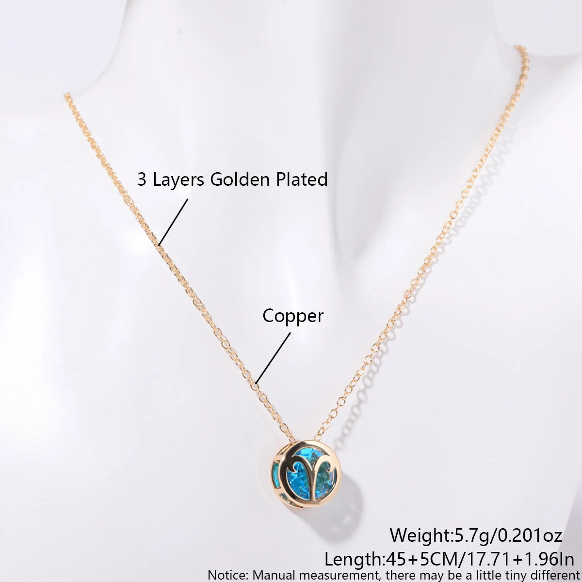 Hollow Carved 12 Constellations Symbol Pendant Trend Crystal Month Birthstone Women Necklaces Choker