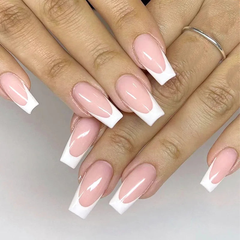 24pcs/set Wearable Ballerina Art Decoration Removable Fall Winter Women False Nails Manicure Set