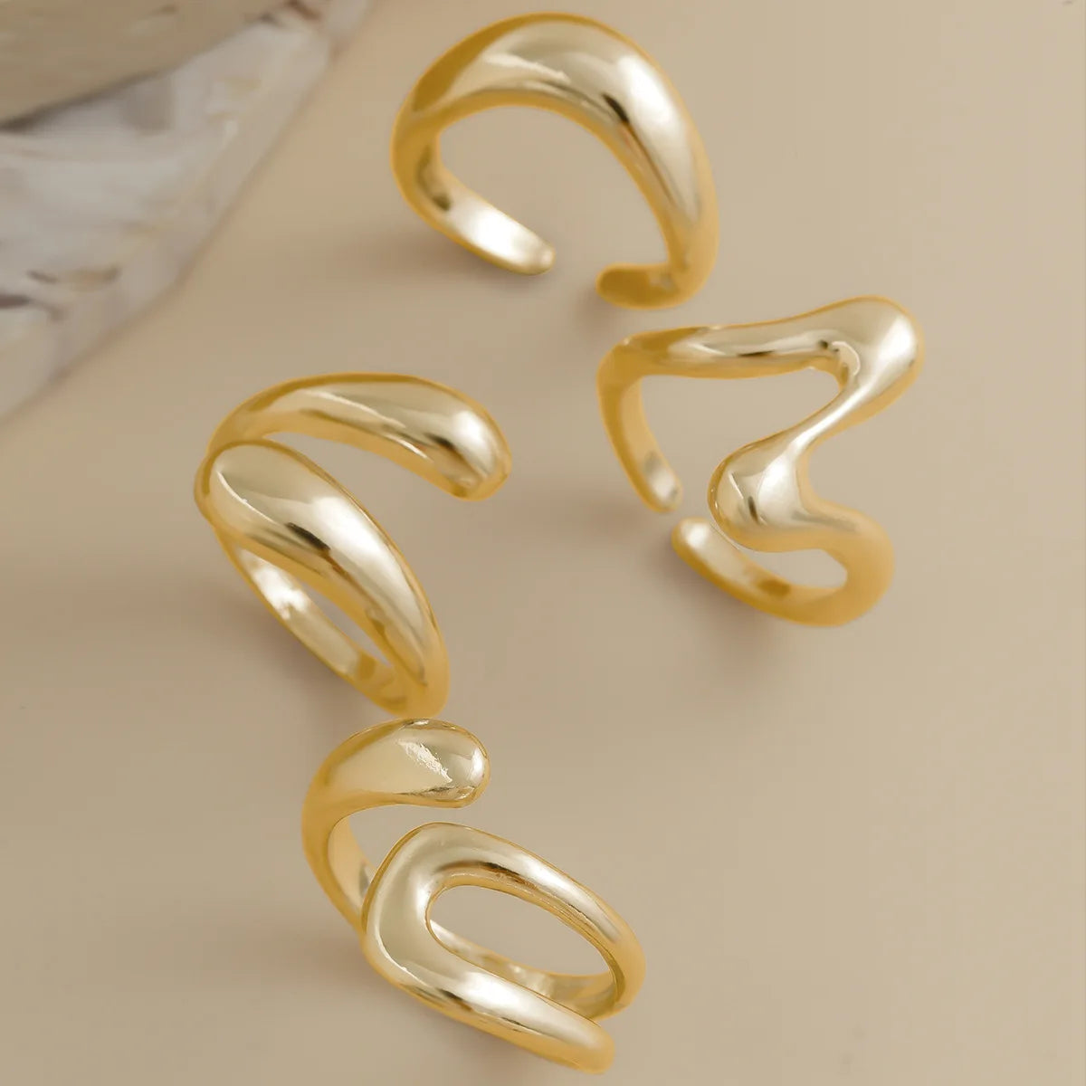 4pcs/Set Irregular Geometric Punk Fashion Beach Gold Silver Women Knuckle Joint Rings Jewelry Gifts