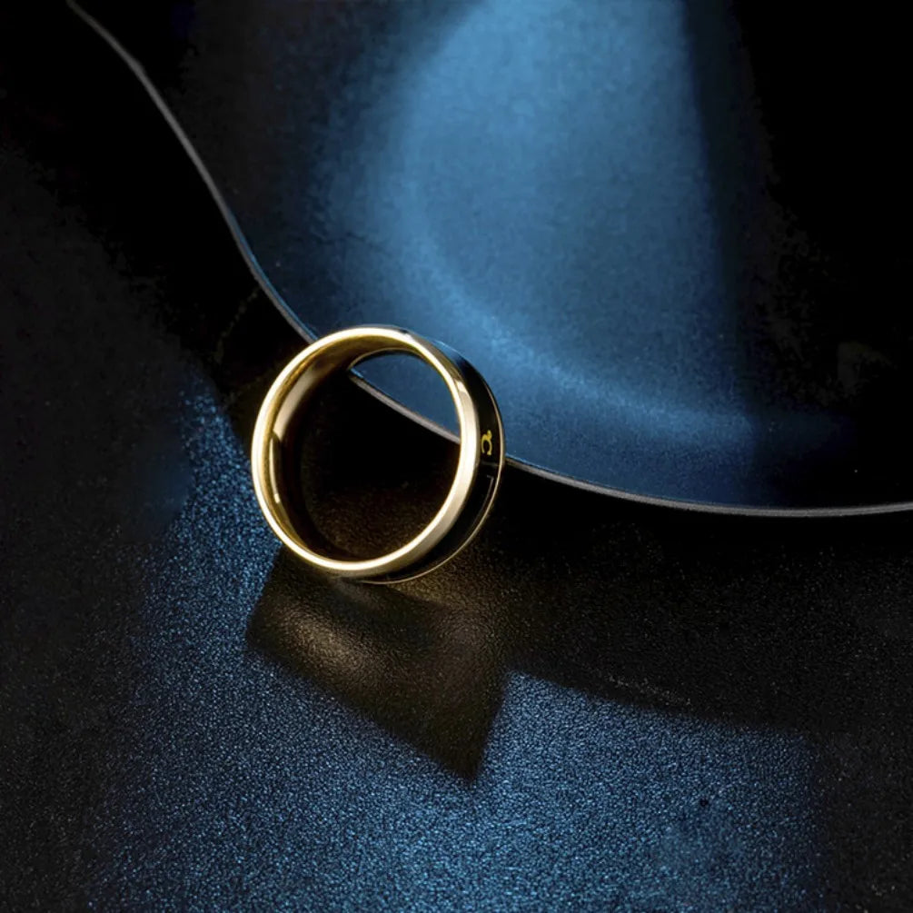Smart Sensor Body Stainless Steel Couples Women Men Love Band Ring Temperature Measurement Function