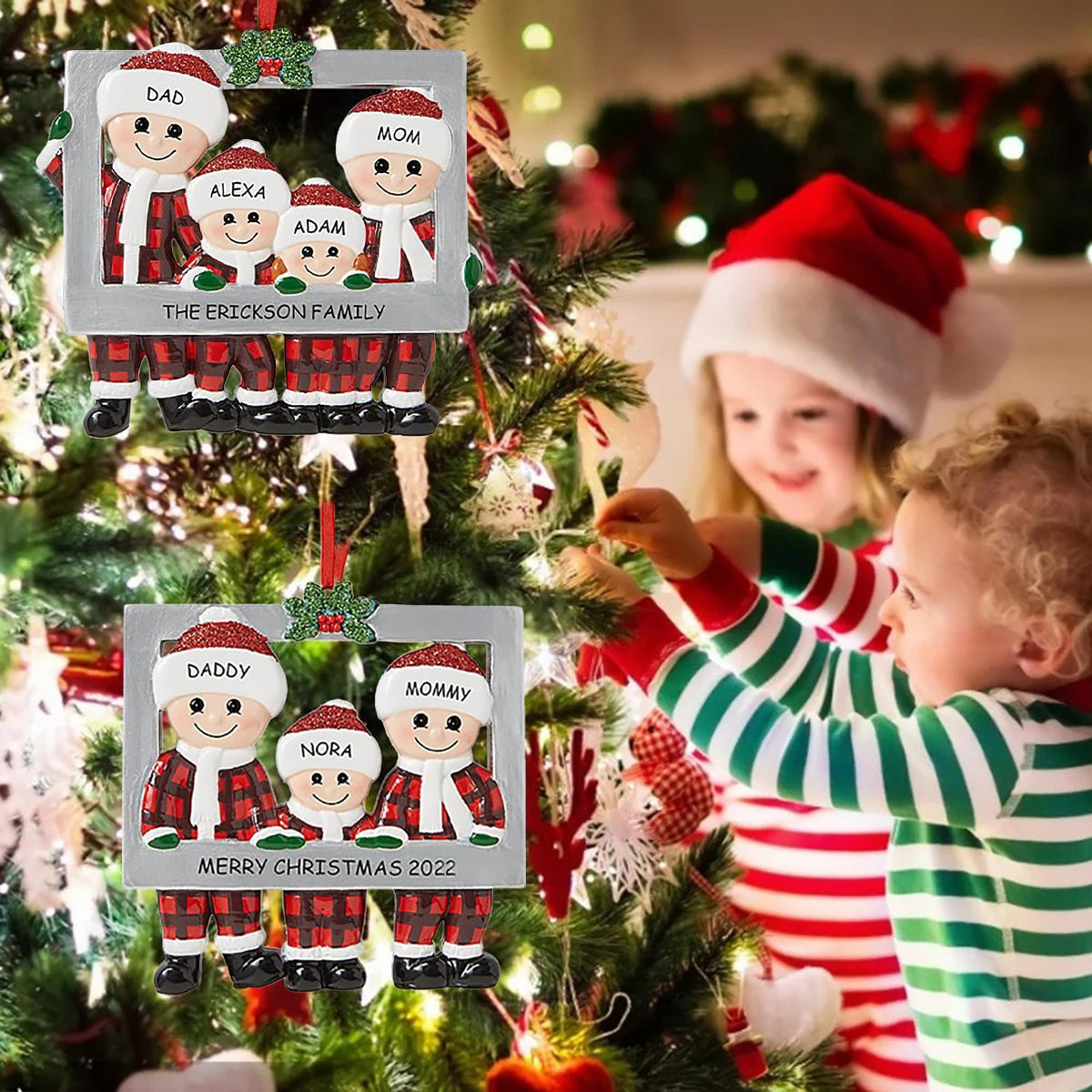DIY Family Pendant Christmas Tree Hanging Ornament Christmas Home Navidad New Year Party Decoration