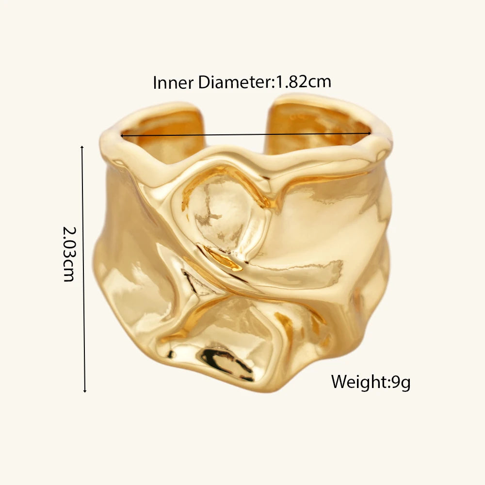Gold Open Butterfly Bow Heart Twist Multi Layers Women Rings Valentine's Day Jewelry Gift