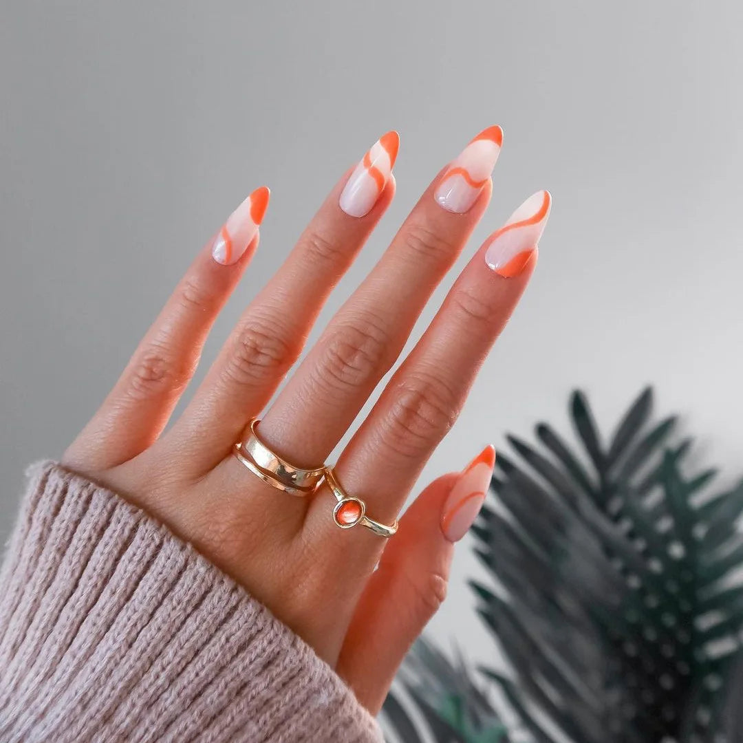 24pcs/set Wearable Ballerina Art Decoration Removable Fall Winter Women False Nails Manicure Set