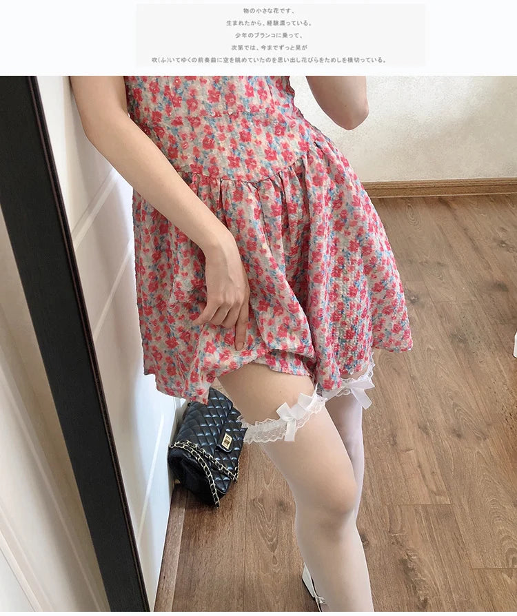 Sexy Lace Bow Long Sweet Kawaii Japanese Knee High Thigh High Black White Women Socks Stockings Gift
