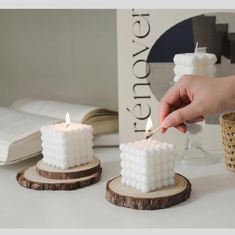 Creative Cube Scented Nordic Candles Home Decor Christmas Gift Wedding Party Birthday Decorations