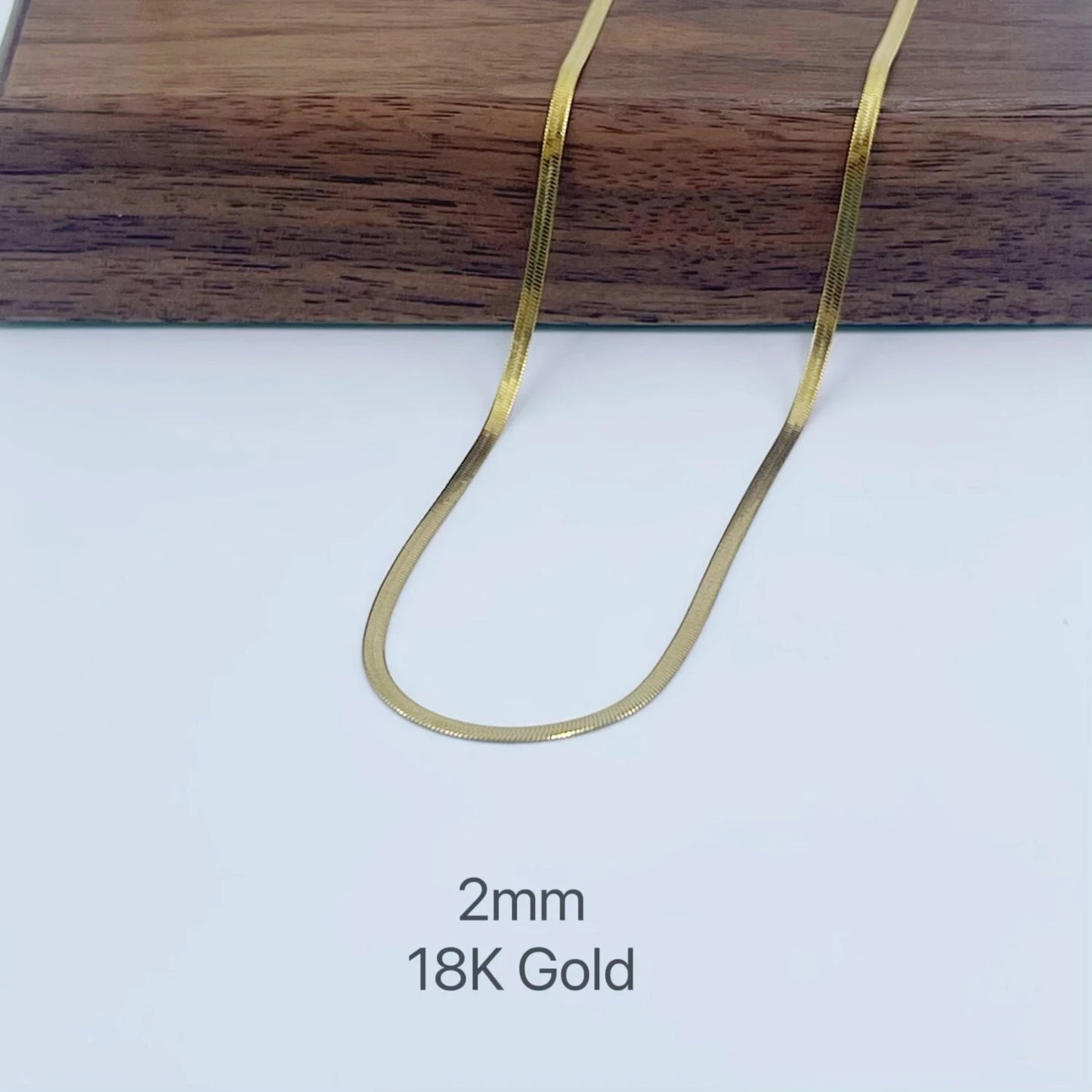 Minimalist Unisex Herringbone Gold Women Men Snake Chain Necklace Choker Jewelry Gift