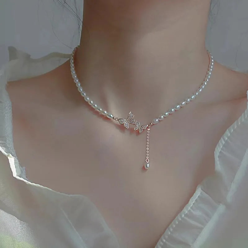 Statement Imitation Pearls Long Personality Chains Big Pendant Collares Women Necklace Jewelry Gifts