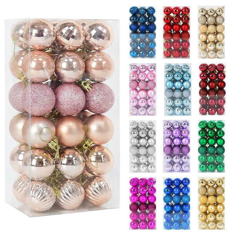 Christmas Tree Balls Ornaments Hanging Pendants Home Decor Xmas Decoration New Year Gifts