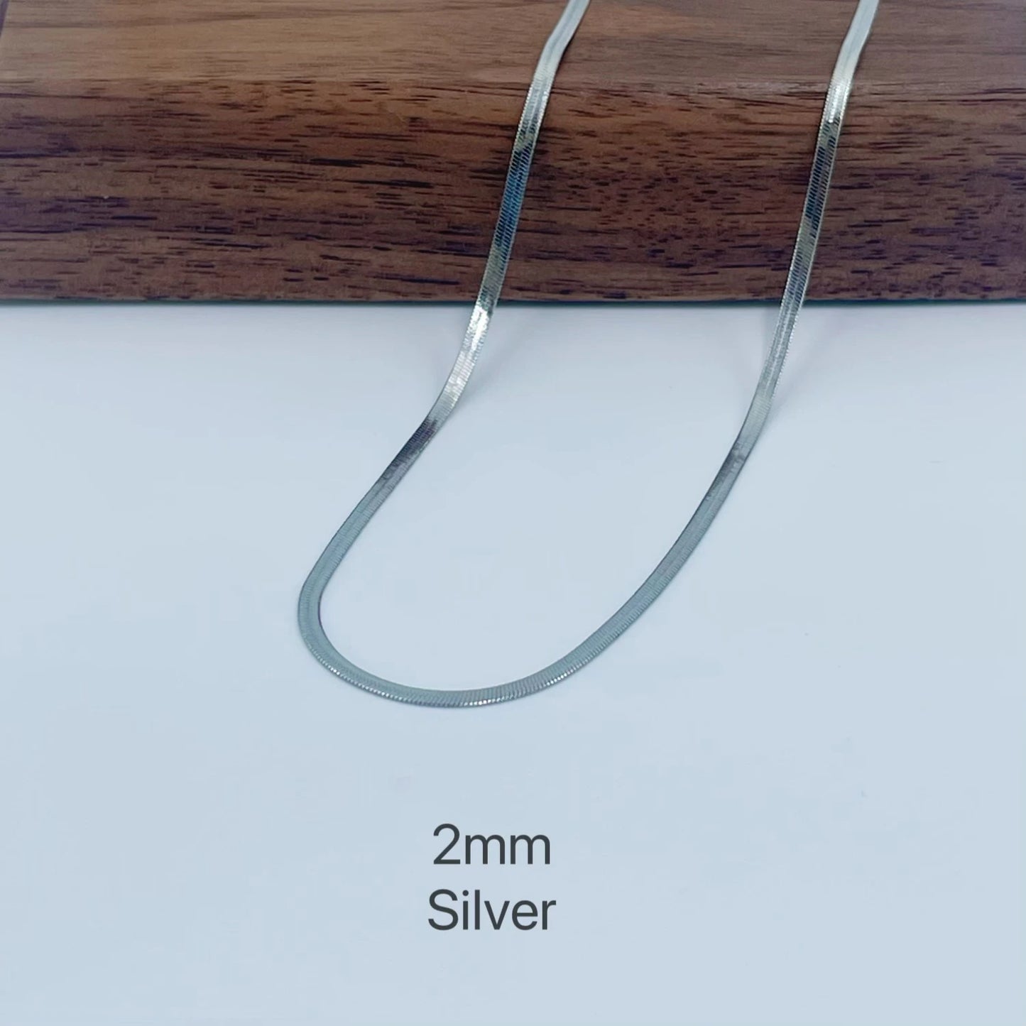 Minimalist Unisex Herringbone Gold Women Men Snake Chain Necklace Choker Jewelry Gift