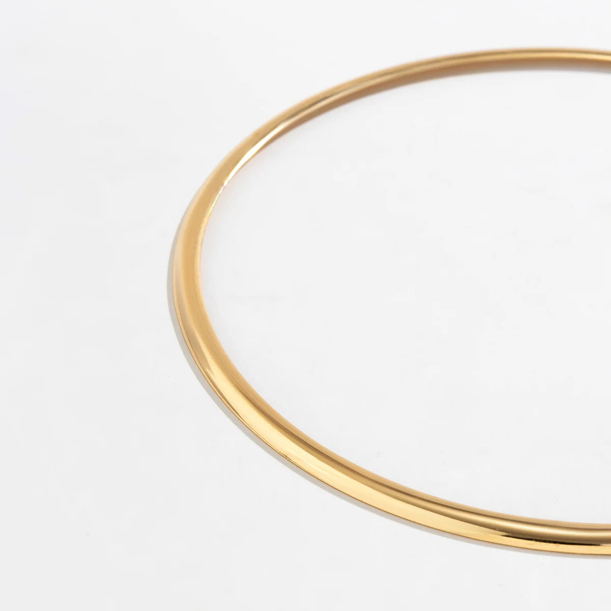 Elegant Simple Chunky Circle Torques Fashion Trendy Gold Silver Women Choker Collar Necklace