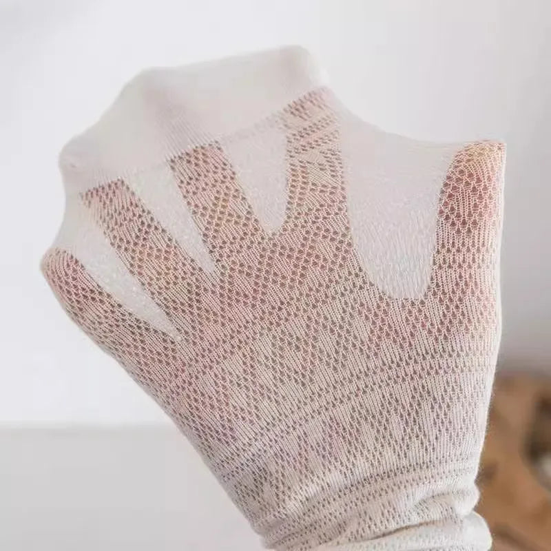 Fashion Cute New Retro White Black Lace Sweet Mesh Simple Casual Breathable Loose Girls Women Socks