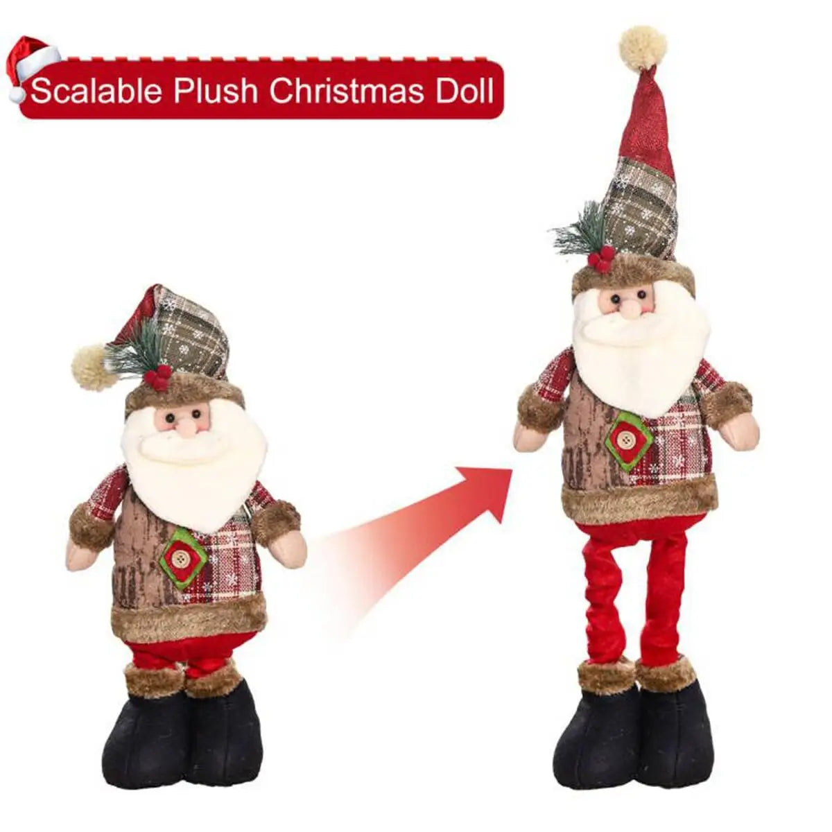 Telescopic Christmas Doll Home Decorations Ornament Xmas New Year Gifts