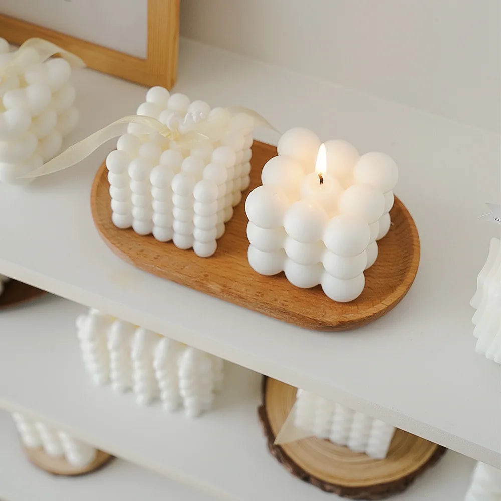 Creative Cube Scented Nordic Candles Home Decor Christmas Gift Wedding Party Birthday Decorations
