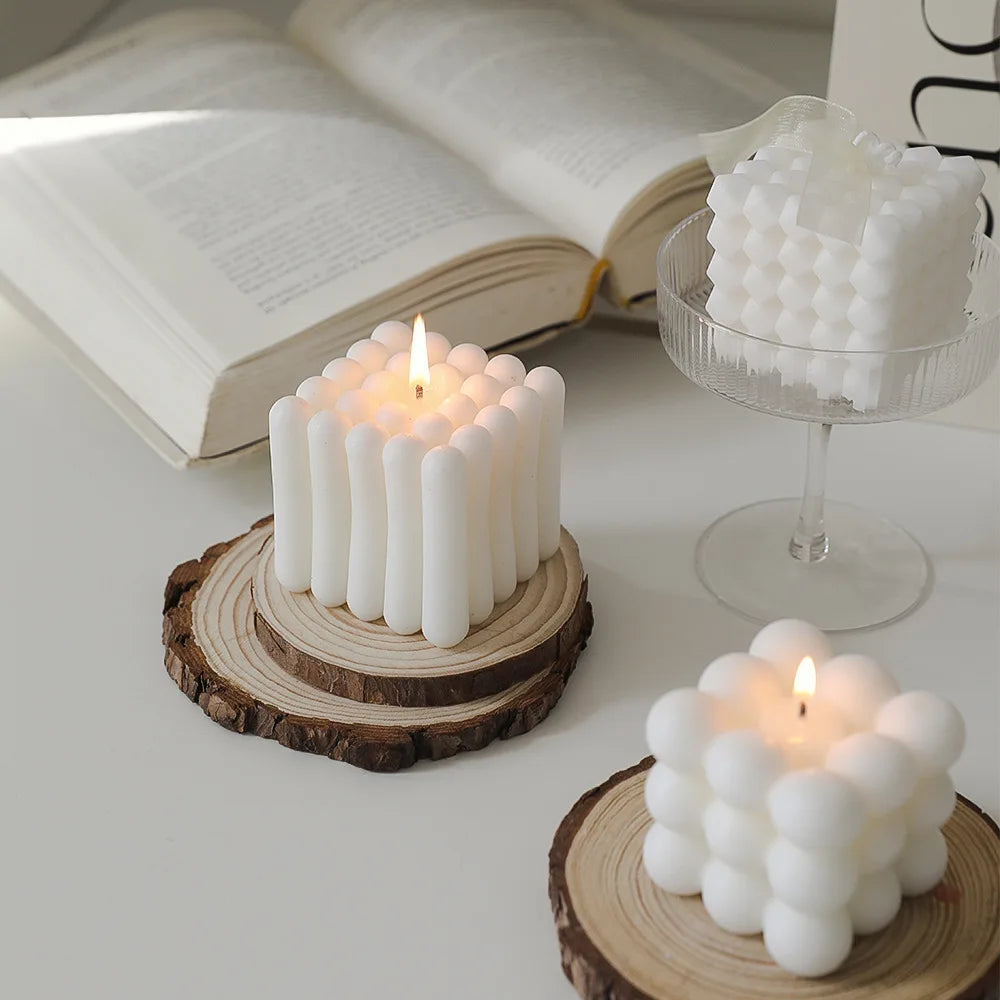 Creative Cube Scented Nordic Candles Home Decor Christmas Gift Wedding Party Birthday Decorations