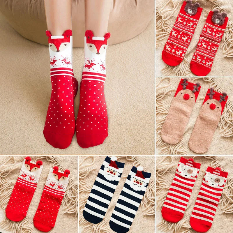 Cartoon Christmas Socks Ornaments Home Decorations Xmas Noel Navidad New Year Gifts
