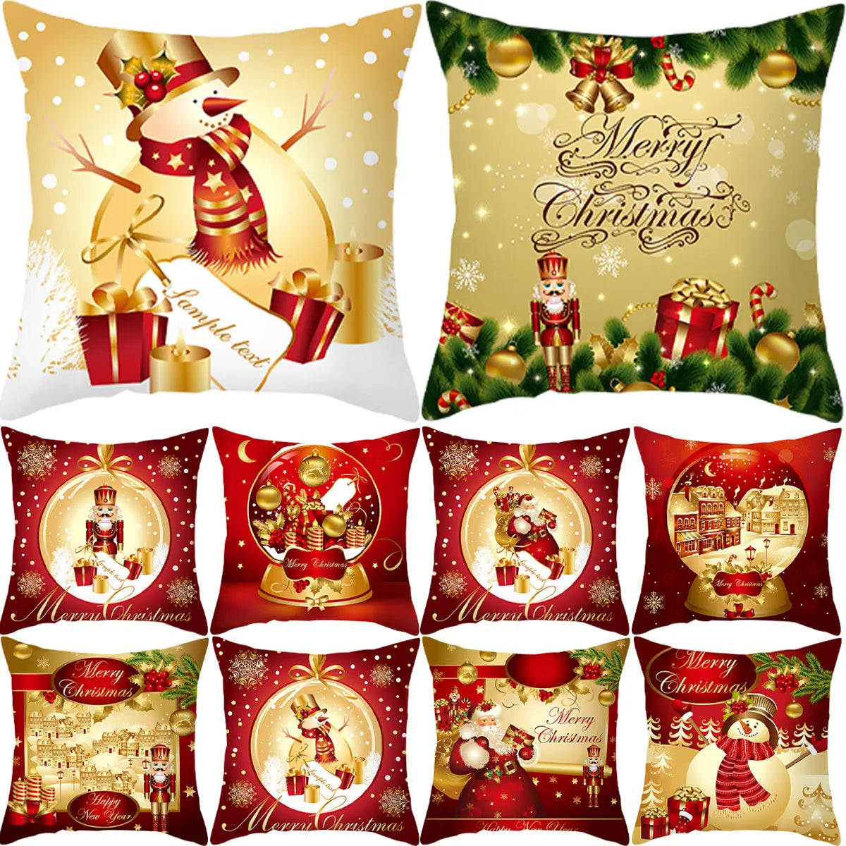 Christmas Cushion Cover Home Ornament Decorations Navidad Noel Xmas New Year Gifts