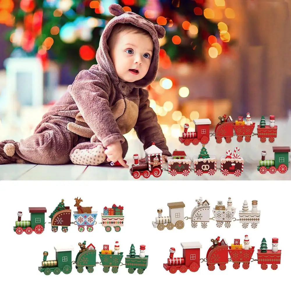 Christmas Train Home Decorations Ornament Xmas New Year Gift