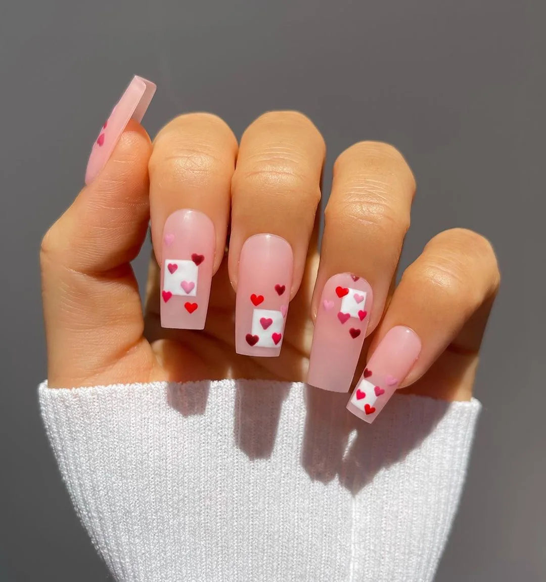 24pcs/set Wearable Ballerina Art Decoration Removable Fall Winter Women False Nails Manicure Set