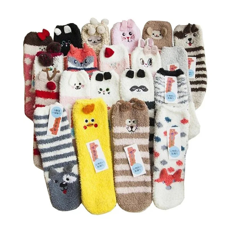 Soft Velvet Warm Sleep Thick Winter Fall Socks Men Women Girl Boy Christmas Gift